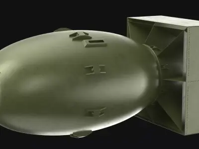 Atomic Bomb Fat Man Green PBR 3D model