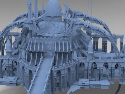 Dark World Grand Temple Dome 3 3D model