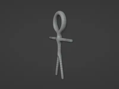 Stick Man Optimized 3D Model Low-poly 3D model