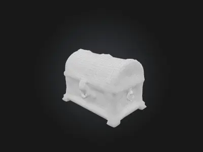 Ancient Chest Low-poly 3D model