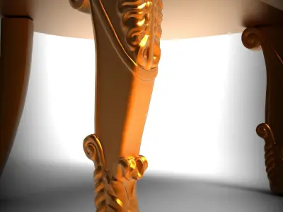 Golden chair 3D model