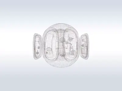 Futuristic Sci-Fi Robot Vehicle with Pilot Game Ready 40 Free 3D model