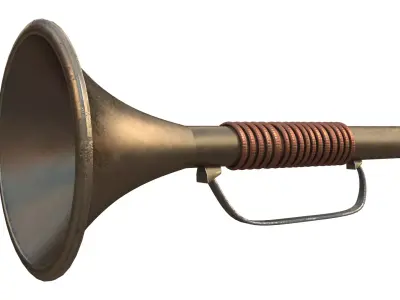 bugle cartoon instrument 3D model