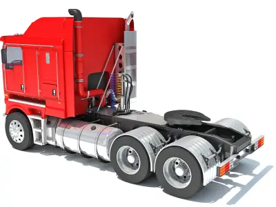 Generic Semi Truck 3D model shop