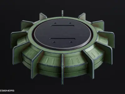 Landmine Low-poly 3D model