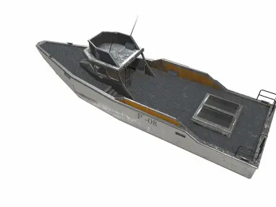 Patrol Boat Low-poly PBR Low-poly 3D model