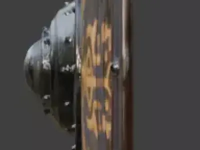 Viking Round Shield 3D Model v04 Low-poly 3D model