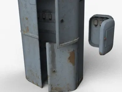 Old switchboards Low-poly 3D model