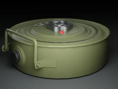 Anti-Tank Landmines TM-46  Blast Mines Low Poly 3D Model Low-poly 3D model