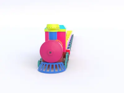 ToyTrain Low-poly 3D model