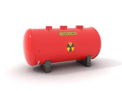 Radiation Tank model pack with PBR textures Low-poly 3D model