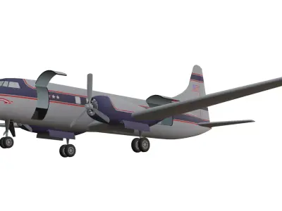 Convair C-131 Samaritan Low-poly 3D model