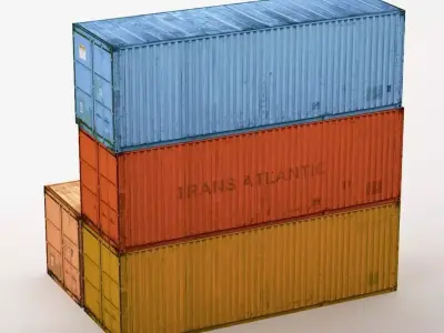 Container 01 Low-poly 3D model
