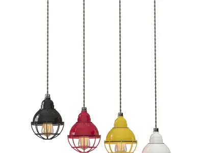 Chandelier Garage Retro Color Light 3D model