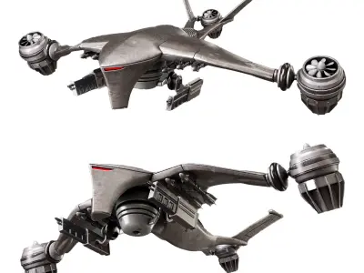 Killer Drone Low-poly 3D model