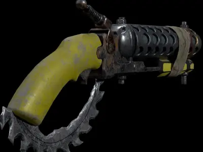 Saw Shotgun Free low-poly 3D model