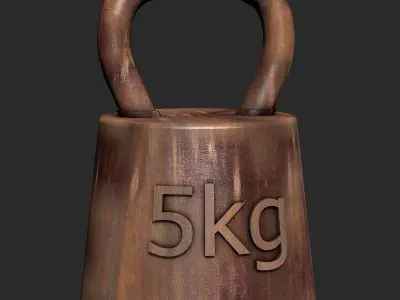 Rusty 5 Kilos Weight 3D model