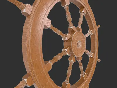 Ship Wheel 3D model purchase