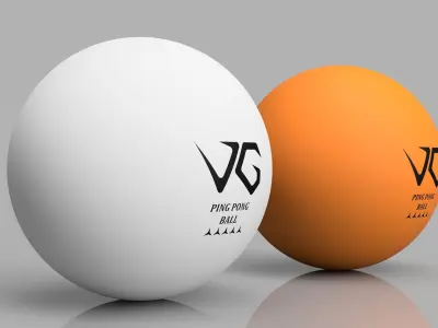 Ping Pong Table Set 3D model