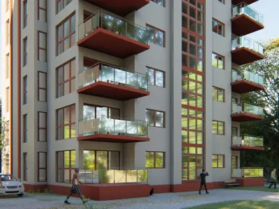 Residental Building Pack Low-poly 3D model