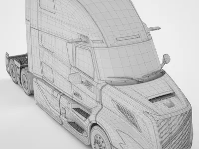 Semi Truck Generic 03 3D model
