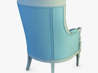 19th Century french bergere armchair 3D model