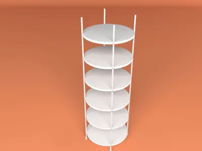 Industrial Style Bookshelf Low-poly 3D model