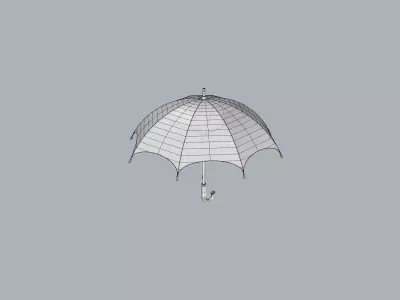 clear plastic umbrella Free 3D model