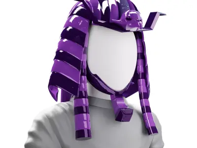Pharaoh Eagle Hat 05 - SciFi Character Design Low-poly 3D model Low-poly 3D model
