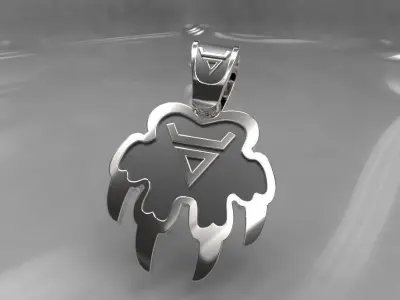 Veles print pendant with celtic design 3D model