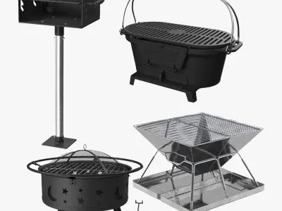 Charcoal Grills Collection 2 3D model