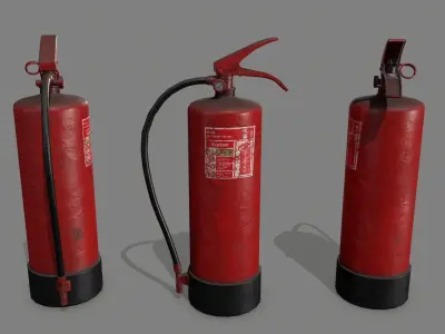 fire extinguisher Low-poly 3D model 39