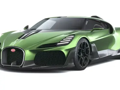 Bugatti Brouillard 2025 LowPoly Low-poly 3D model