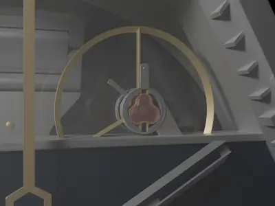 Mechanical watch with original parts 3D model