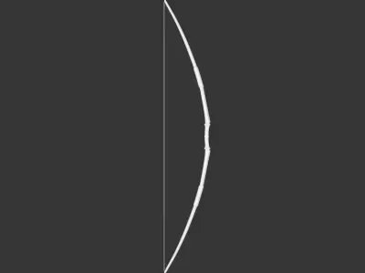 Medieval Knightly Weapon Bow and Arrow Low-poly 3D model