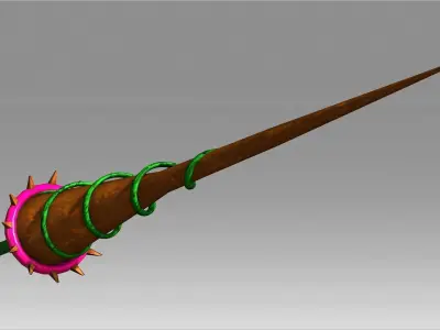 Vine lance Low-poly 3D model