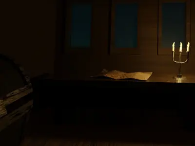 Stylized Pirate Ship 3D model