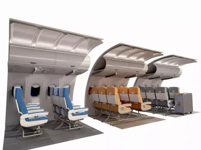 collection airplane chair 3 colors  3D model