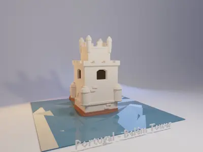 Landmarks of the world P - Q Low-poly 3D model