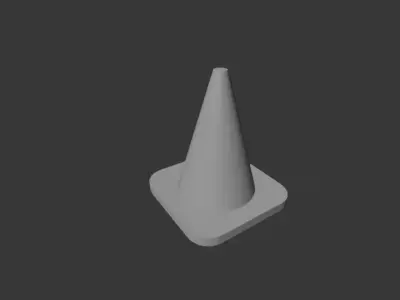 Low Poly Traffic Cone Low-poly 3D model purchase