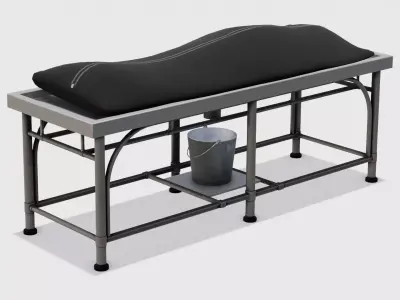 Mortuary Steel Table  Low-poly 3D model