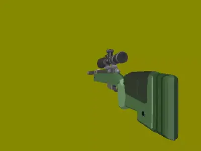 M40A5  Rifle de Francotirador Low Poly Low-poly 3D model