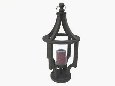 Candle Holder Low-poly 3D model 18