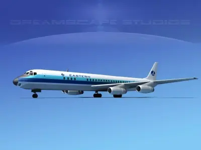 Douglas DC-8-63 Eastern Airlines 2 3D model