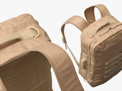  Military Survival Pack with Compass and Flask Green 