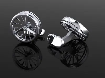 Cufflinks with propellers 3D print model