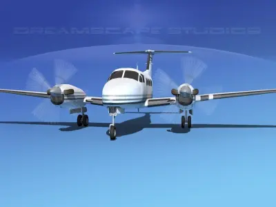 Beechcraft B200 GT King Air V15 3D model