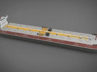 Tanker Ship Low-poly 3D model purchase