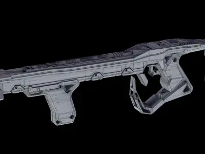 sci-fi gun Free 3D model buy