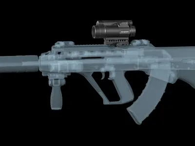 Red Dot Reflex Sight Aimpoint CompM4 Low-poly 3D model